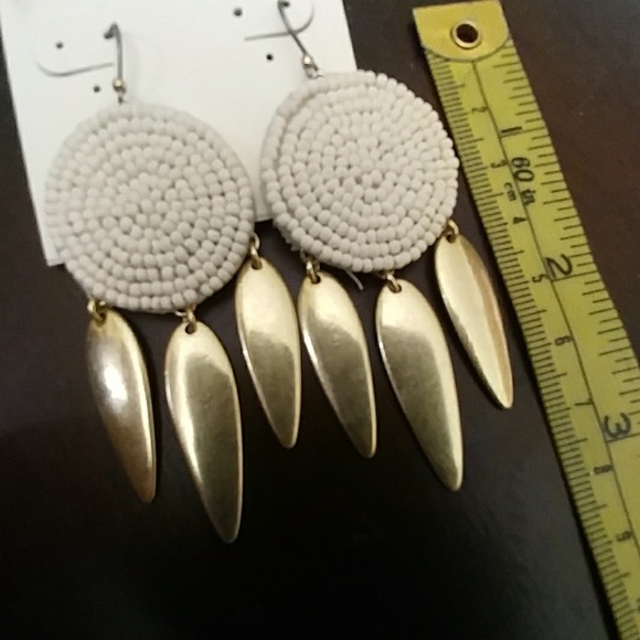 NWT Lucky BrandLarge  Beaded & Gold Drop Wires - Picture 8 of 8